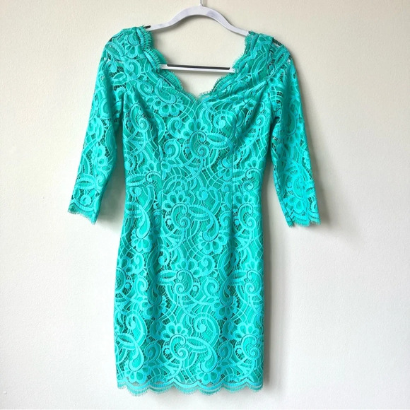 Lilly Pulitzer Meryl Lace Mini Dress in Poolside Blue - Picture 4 of 9